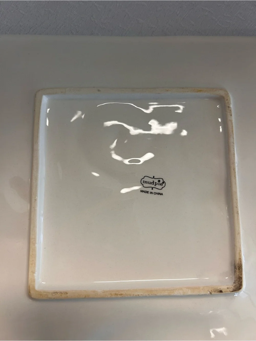 Mud Pie Tartan Reindeer Fa La La Christmas Cheese Plate 8